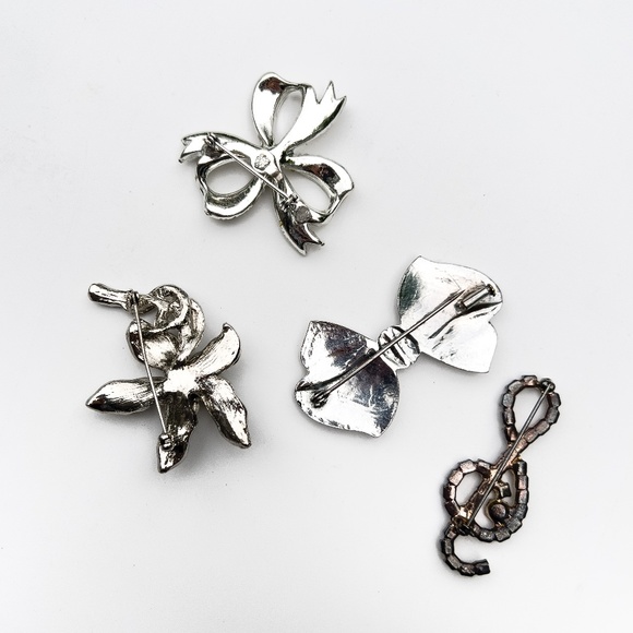 Lot of 4 vintage brooches - Picture 2 of 2